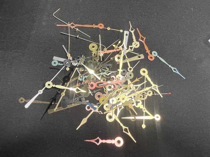 Assorted Clock Hands - Ornate Vintage Metal Pieces in Mixed Finishes for Crafting