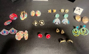 Large Lot of VTG Costume Earrings - Mixed Assortment