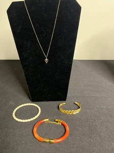 VTG 14K GF Necklace w Hinged & Cuff Bracelets (Lot of 4)