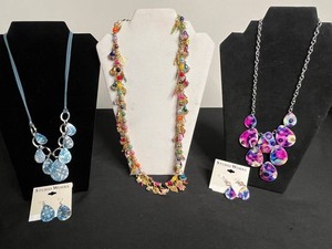 Costume Jewelry Inc Studio Works Matching Necklaces & Earrings Mixed Lot