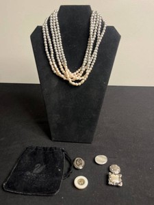 Pearl Like Jewelry - Multi-Strand Pearl Necklace, Gold-Tone Choker & Buttons