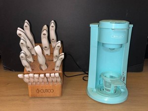 CUTCO Kitchen Knife Set & BELLA Coffee Maker Mixed Lot
