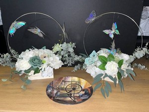 Decorative Collectibles - Bradford Exchange Plate & Butterfly Floral Arrangements