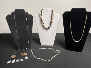 Vintage Costume Jewelry Mixed Lot - 4 Necklaces inc Park Lane, Brooch & 1916 Colorado State Fair Pendant