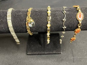 VTG Costume Jewelry Bracelets - Gold-Tone & Silver-Tone