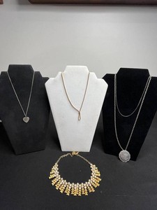 VTG Costume Jewelry Necklaces - Sarah Coventry Statement Necklace, Avon & Pewter Mixed Lot