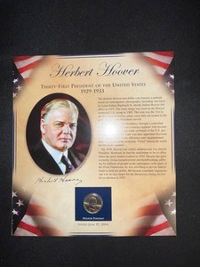 Presidential Coin & Stamp Display - Herbert Hoover 31st President