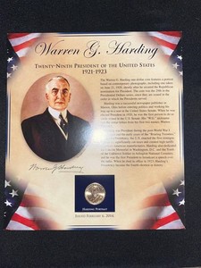 Presidential Coin Display - Warren G. Harding 2014 Harding Portrait
