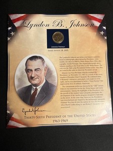 Presidential Coin Cover - Lyndon B. Johnson Dollar & Stamps 2015