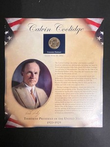 Presidential Coin & Stamp Display - Calvin Coolidge Portrait Collectible