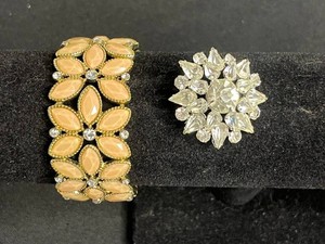 Costume Jewelry Brooch & Bracelet - LEDO Rhinestone Pin