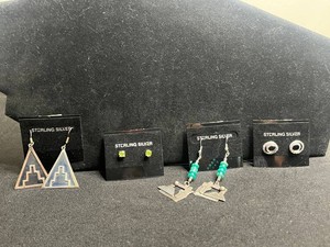Sterling Silver Earrings - Assorted Styles (Lot of 4)