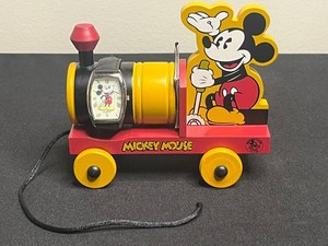 Mickey Mouse Pull Toy - Vintage Fossil Limited Edition Watch - not running