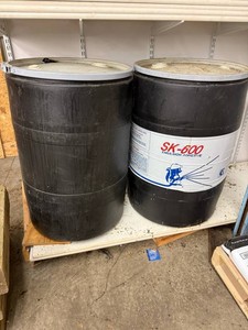 Empty SK-600 Emulsion Adhesive Drums (Lot of 2)