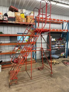 Cotterman Industrial Rolling Stair Ladder 300 Lb Max Load