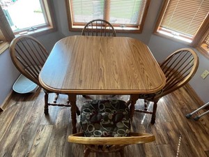 Dining Table Set With 4 Chairs Drop Leaf