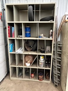 Industrial Parts Mixed Lot in Metal Storage Cabinet - content quantities unverified