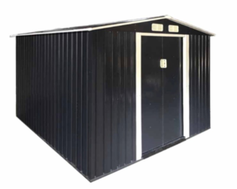 Landhonor 8ft x 10ft Galvanized Apex Roof Metal Shed (LHR-MS0810)