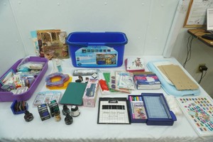Craft Lot Stamps, Ink, Accessories & Tools & Tote