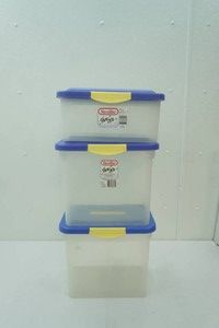 (3ct) Sterilite Totes with Snap on Lids