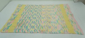 Vintage Crochet Baby Blanket 38x 25