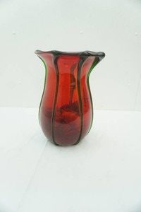 Large Vintage Murano Style Vase 16 tall