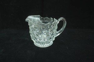 Vintage Fostoria American Clear Glass Cream Pitcher