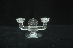 Fostoria American Pattern Crystal Double Candlestick Holder