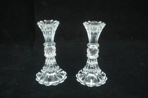 Crystal Candlestick Holders 4-34 tall