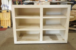 Wooden Shop Cabinet on Wheels