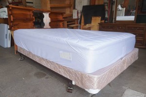 Queen Size Mattress, Boxspring, and Frame