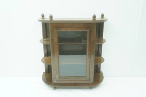 antiquevintage wooden curio cabinet