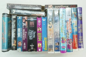 VCR movies including Free Willy, Mask, Sling Blade and others