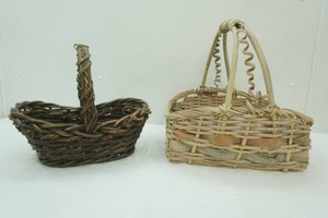 2 large wicker baskets