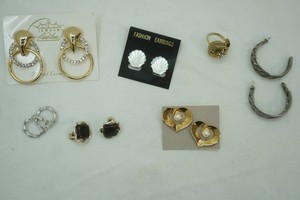 fashion earrings and ring