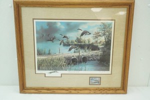Lifting to the North Ken Zylla Commemorative Duck Stamp Print Autographed 25 x 21