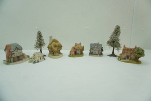 vintage handmade village buildings up to 6 tall