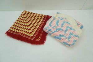 vintage handmade crocheted afghan table covers