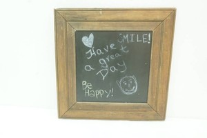 wood framed black board 18 x 18