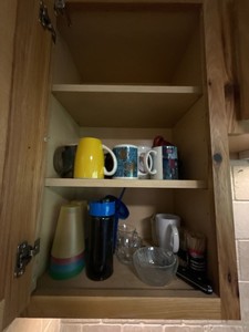 Box Lot of Assorted Kitchenware Mugs Glass Jars Bowls Tumblers