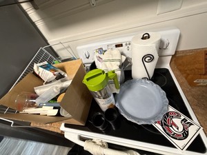 Box Lot of Assorted Kitchen Utensils Small Housewares Pyrex
