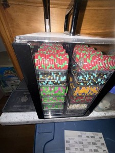 Poker Chip Set in Acrylic Carrier w KEM & Copag Playing Cards