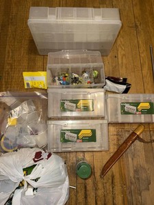 Plano Fishing Tackle Storage Lot Utility Boxes Lures Knife Mixed Gear