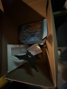 Tuff Mount TV Wall Mount Open Box w White Metal Vent Cover Lot