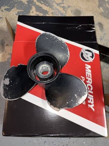 Mercury 3 Blade Aluminum Boat Propeller Black OEM Outboard Prop