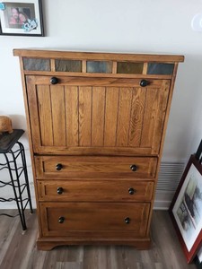 Sunny Designs Sedona Collection Secretary Desk Cabinet 32x16x53