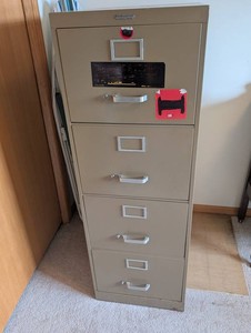Vintage Statesman Metalstand 4-Drawer Filing Cabinet