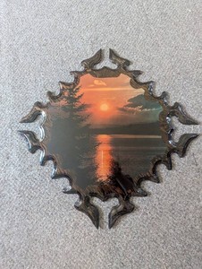 Sunset Lake Scene Framed Wall Art