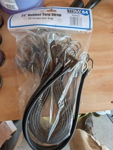 Titan 64 21 Inch Rubber Tarp Straps 10-Pack