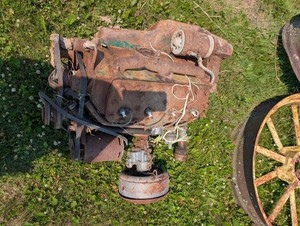 Vintage Industrial Gas Engine Assembly